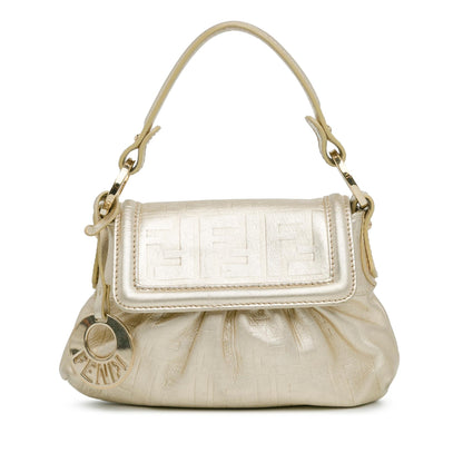 Fendi Zucca Embossed Leather Chef Flap Shg-Mtgdei