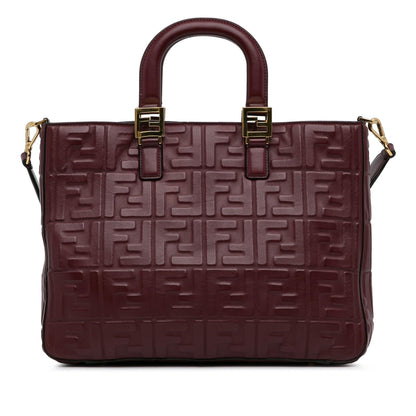 Fendi Zucca Embossed Leather Satchel (SHG-Th9GBp)