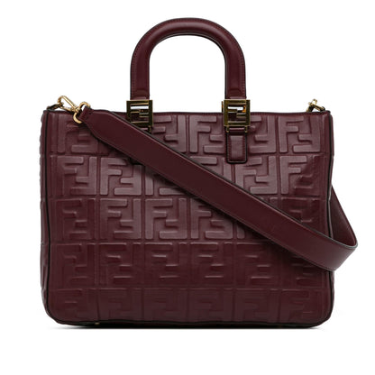 Fendi Zucca Embossed Leather Satchel (SHG-Th9GBp)