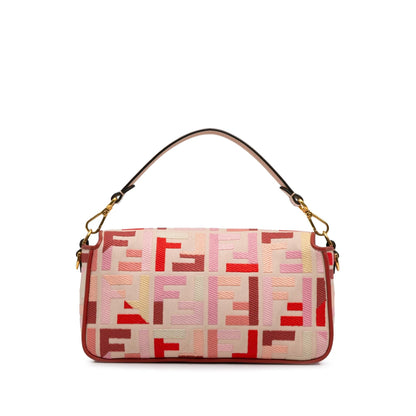 Fendi Zucca Embroidered Baguette Satchel (SHG-WloGCz)
