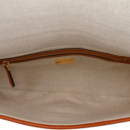 Fendi Zucca Embossed Baguette Satchel Shg-Gboflu
