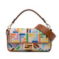 Fendi Baguette Canvas Red Shoulder Bag Style 6