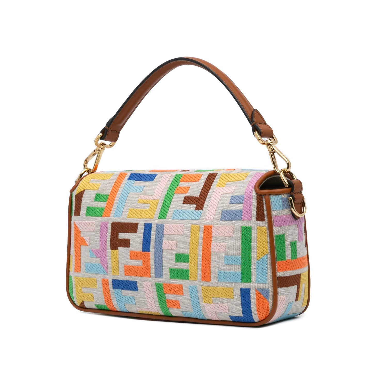 Fendi Baguette Canvas Red Shoulder Bag Style 6
