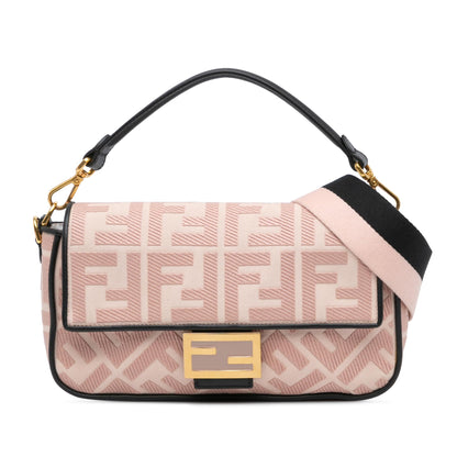Fendi Baguette Canvas Red Shoulder Bag Style 9