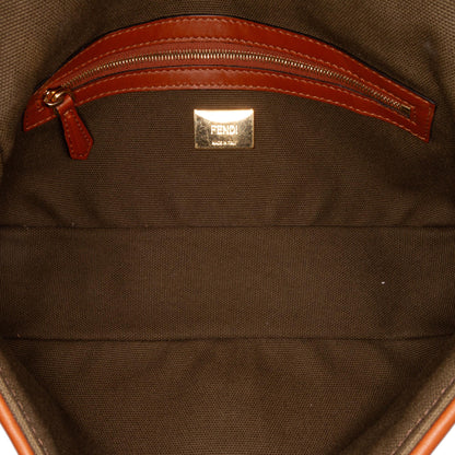 Fendi Baguette Canvas Red Shoulder Bag Style 14