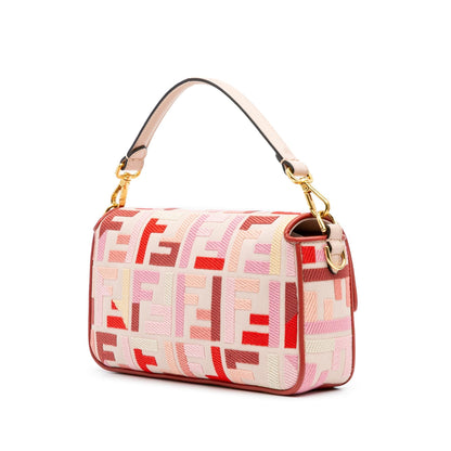 Fendi Baguette Canvas Red Shoulder Bag Style 16