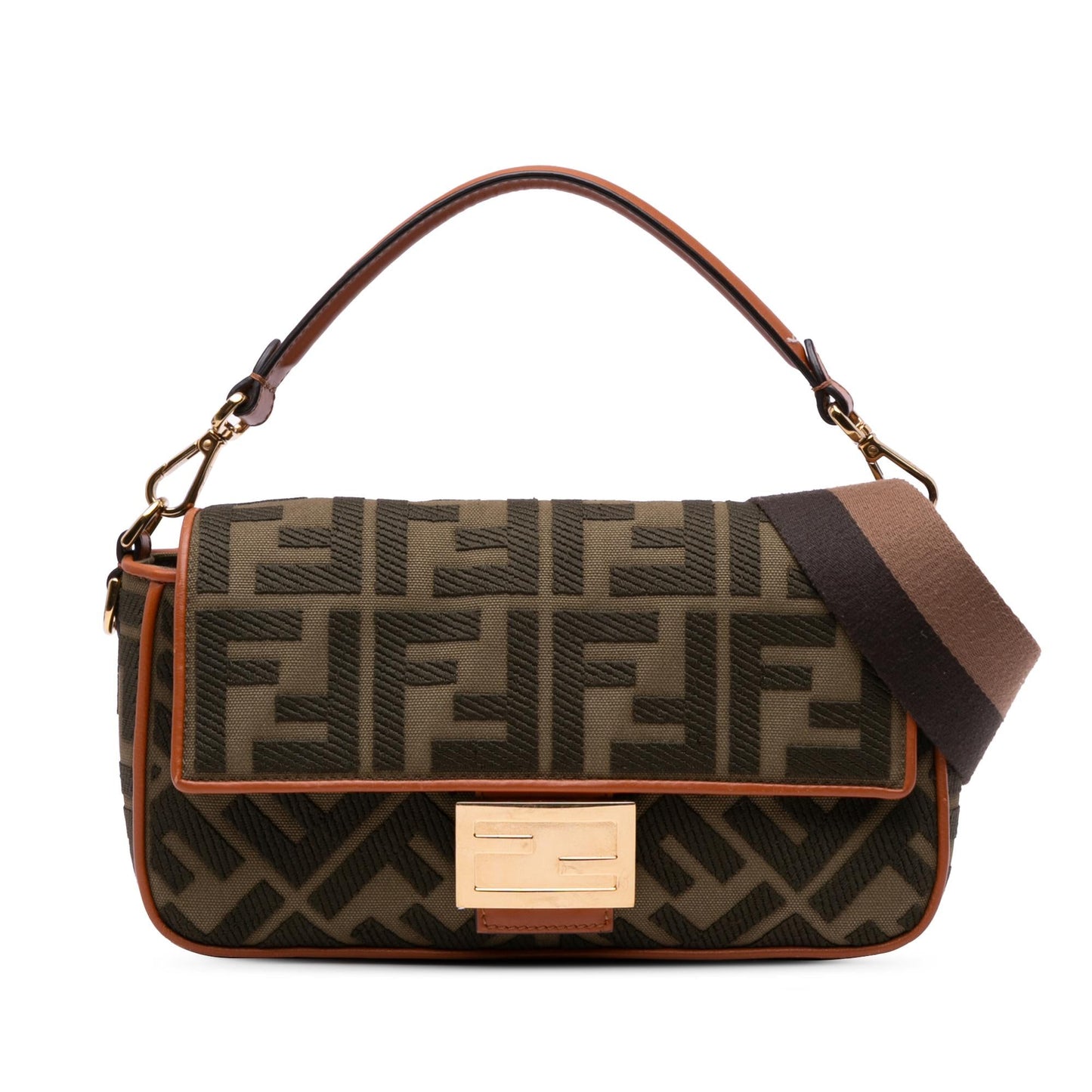 Fendi Baguette Canvas Red Shoulder Bag Style 31