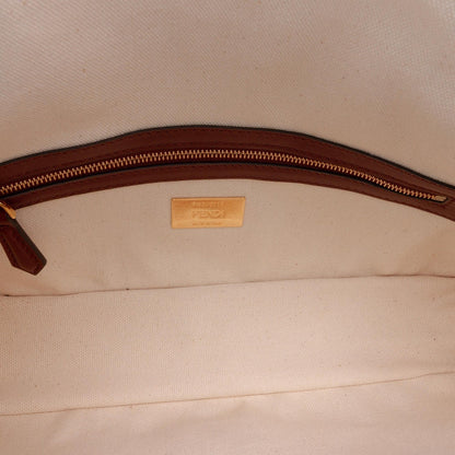 Fendi Baguette Canvas Red Shoulder Bag Style 37
