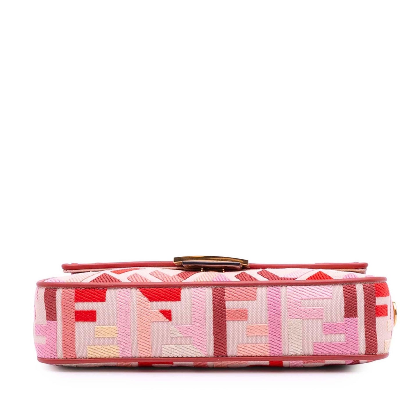 Fendi Baguette Canvas Red Shoulder Bag Style 40