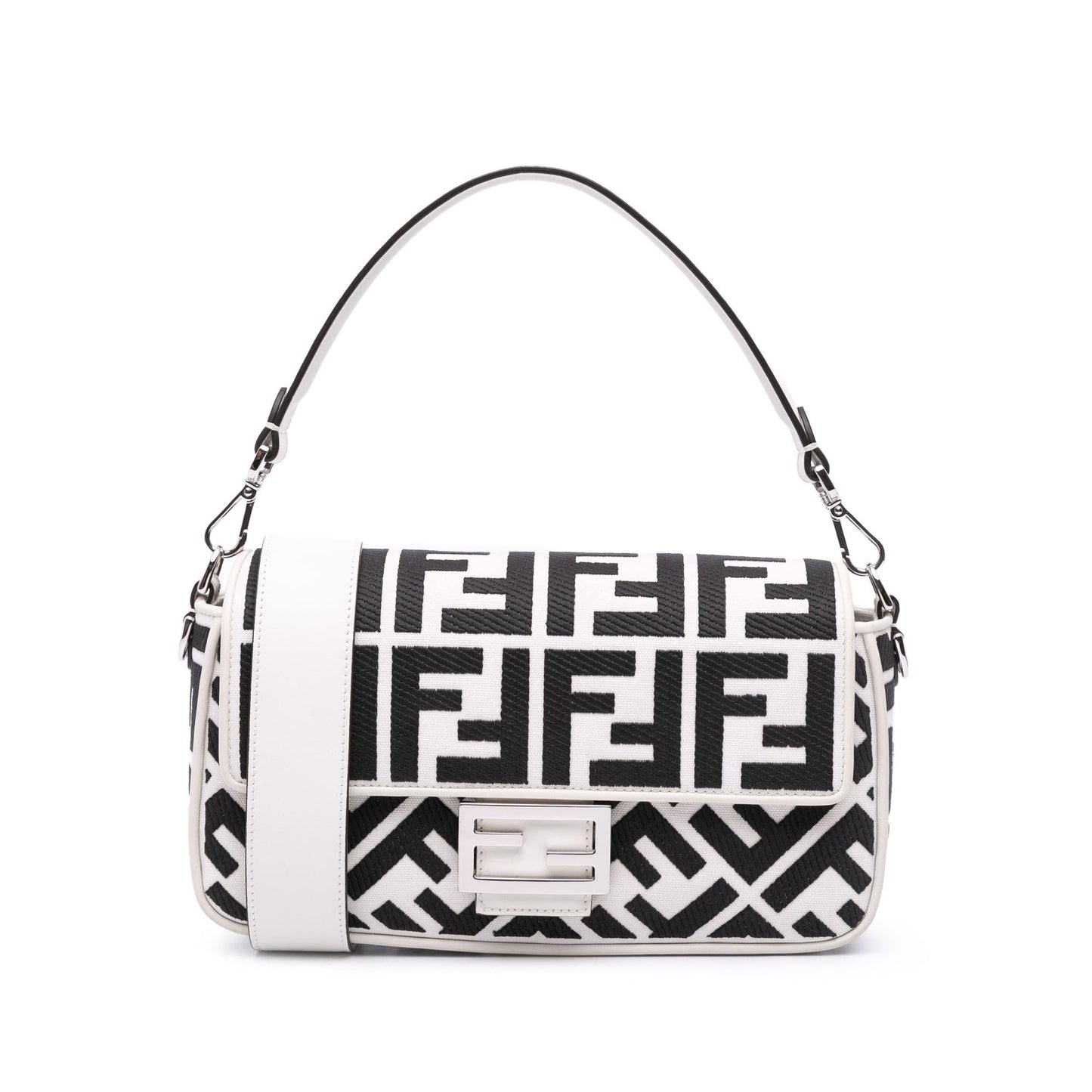 Fendi Baguette Canvas Red Shoulder Bag Style 39