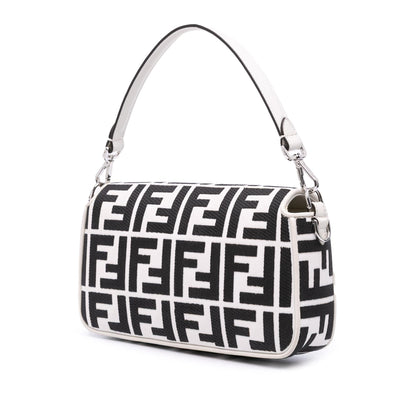 Fendi Baguette Canvas Red Shoulder Bag Style 39