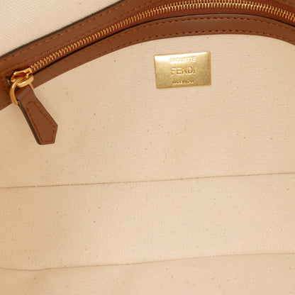 Fendi Baguette Canvas Red Shoulder Bag Style 43