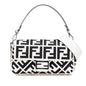 Fendi Baguette Canvas Red Shoulder Bag Style 45