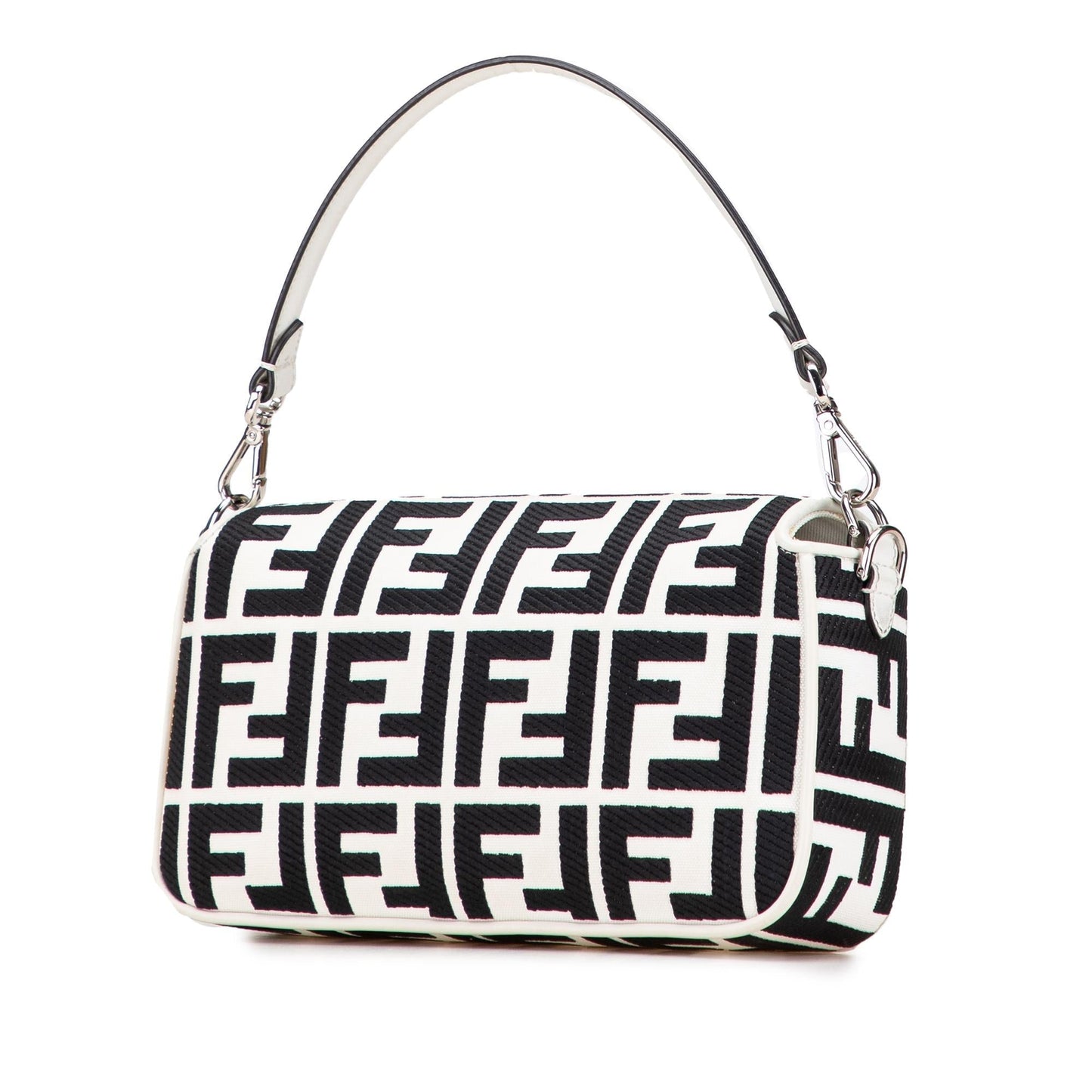 Fendi Baguette Canvas Red Shoulder Bag Style 45