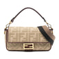 Fendi Baguette Canvas Red Shoulder Bag Style 49