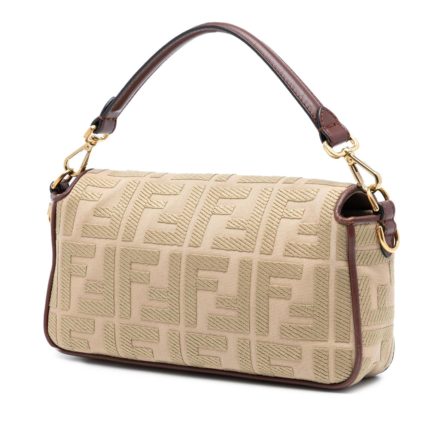 Fendi Baguette Canvas Red Shoulder Bag Style 48