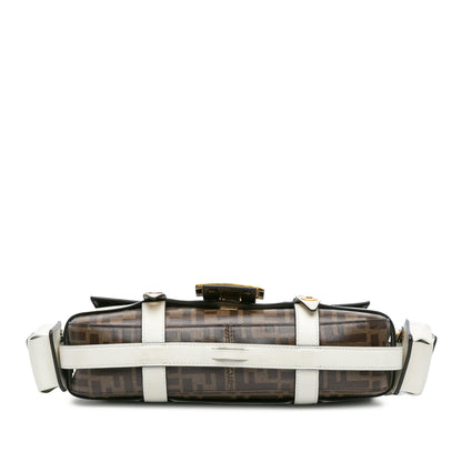 Fendi Zucca Glazed Fabric Cage Baguette Satchel