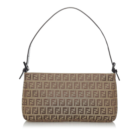 Fendi Zucchino Canvas Baguette (SHG-29391)