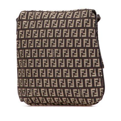 Fendi Zucca Canvas Studded Oyster Hobo