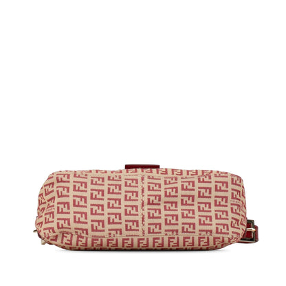 Fendi Zucchino Canvas Double Flap Shoulder Bag (SHG-FSL5cl)