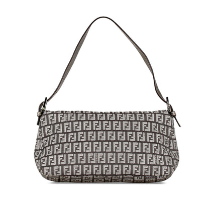 Fendi Zucchino Canvas Double Flap Shoulder Bag (SHG-C7qWAj)