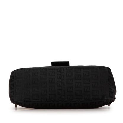 Fendi Zucchino Canvas Double Flap Shoulder Bag (SHG-CGy5Y0)