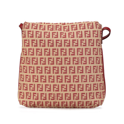 Fendi Zucchino Canvas Flap Crossbody (SHG-KlWpqN)