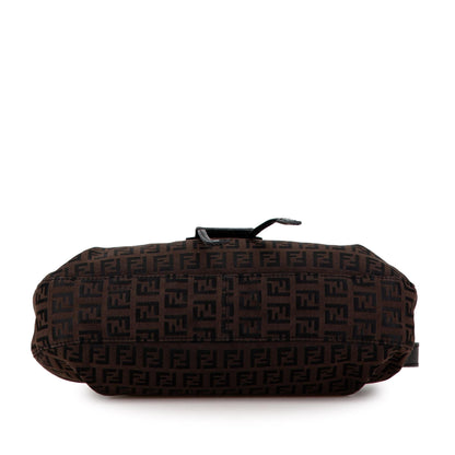 Fendi Zucchino Canvas Flap Shoulder Bag (SHG-lKn300)