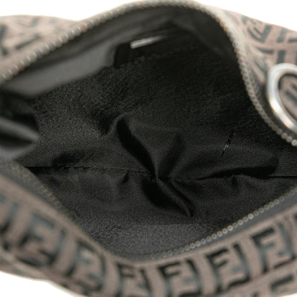 Fendi Zucchino Canvas Oyster Shoulder Bag (SHG-MyLE1w)
