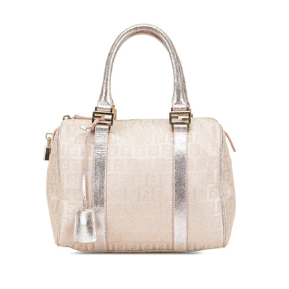 Fendi Zucchino Canvas Shine Bauletto Forever Shg-Bmkxtk