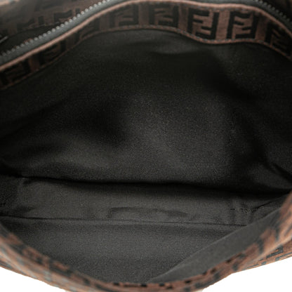 Fendi Zucca Canvas Double Flap Shoulder Bag Shg-Yawuve