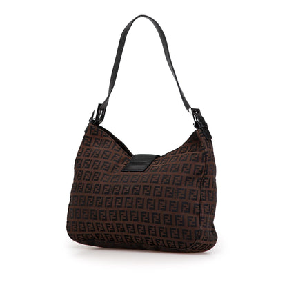 Fendi Zucca Canvas Double Flap Shoulder Bag Shg-Yawuve