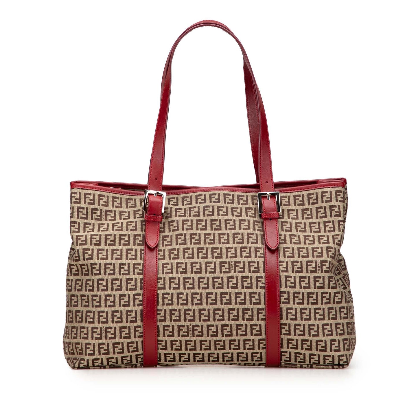 Fendi Tote Zucchino Red Tote Bag Style 69