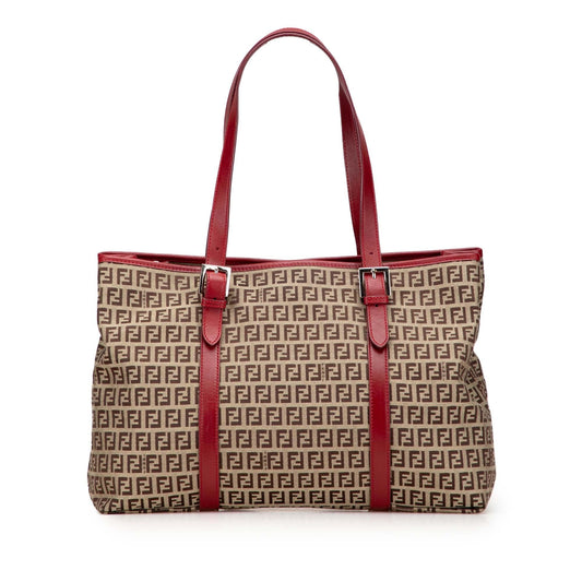 Fendi Tote Zucchino Red Tote Bag Style 69