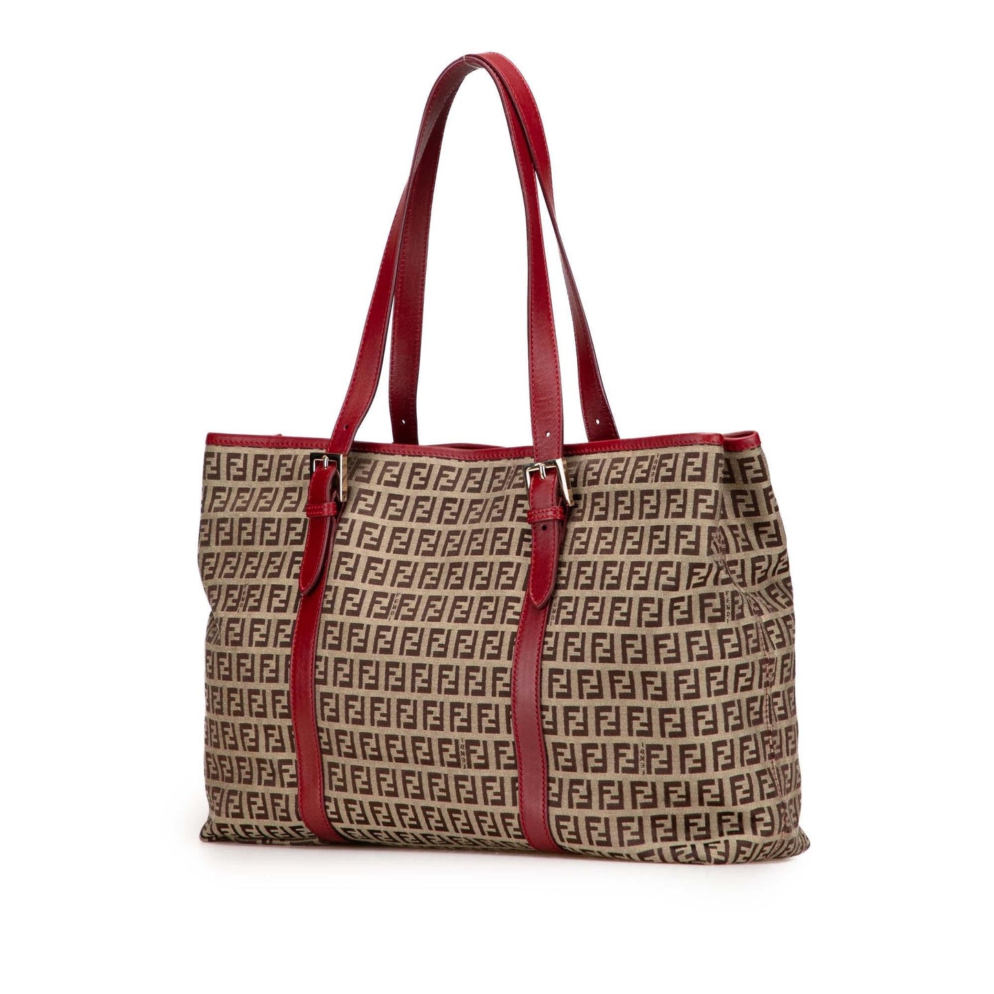 Fendi Tote Zucchino Red Tote Bag Style 69