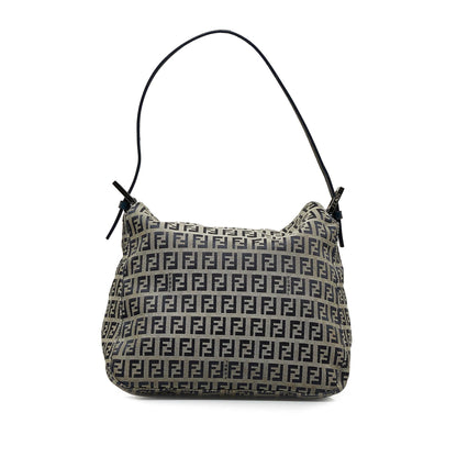 Fendi Zucchino Double Flap Shoulder Bag