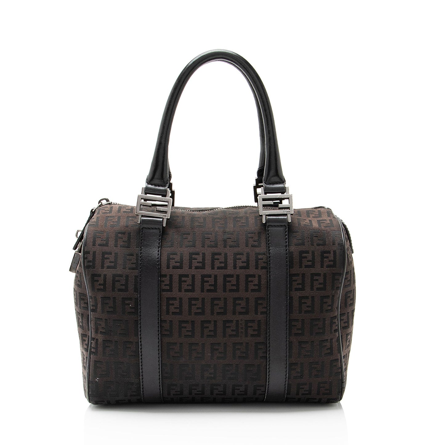 Fendi Zucchino Canvas Forever Small Boston Bag
