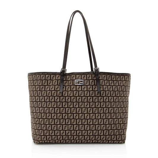 Fendi Zucchino Logo Large Tote (SHF-22042)