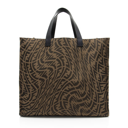 Fendi X Sara Coleman FF Vertigo Canvas Shopping Tote