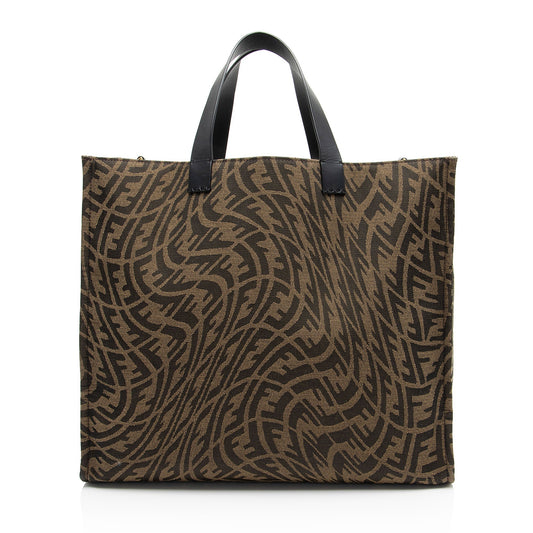Fendi X Sara Coleman FF Vertigo Canvas Shopping Tote