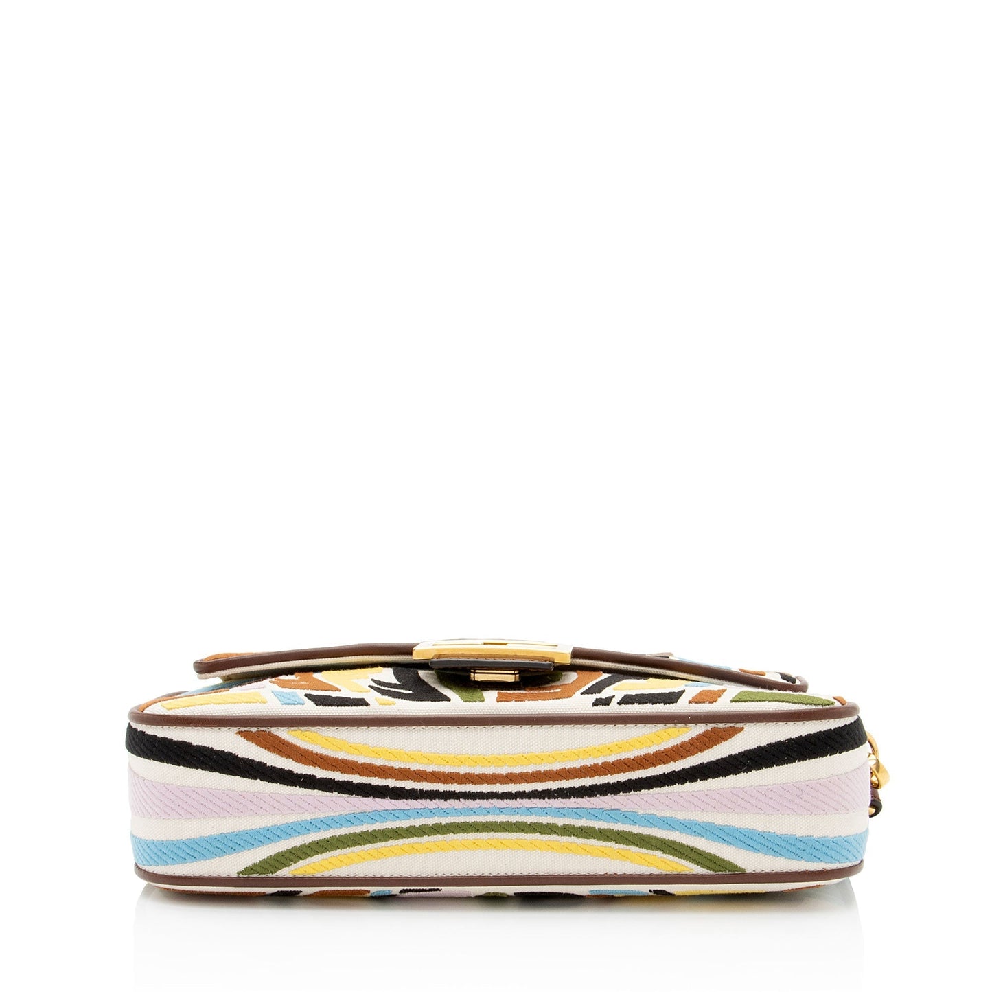 Fendi FF Embossed Calfskin Kan I Small Shoulder Bag