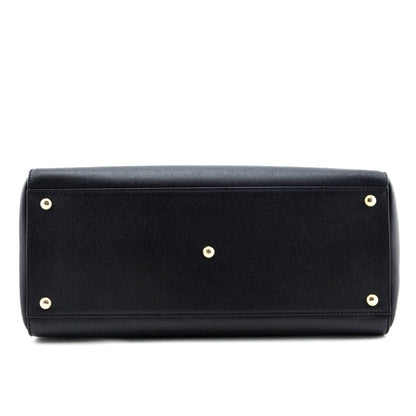 Fendi Black Vitello Elite Regular 2Jours Tote