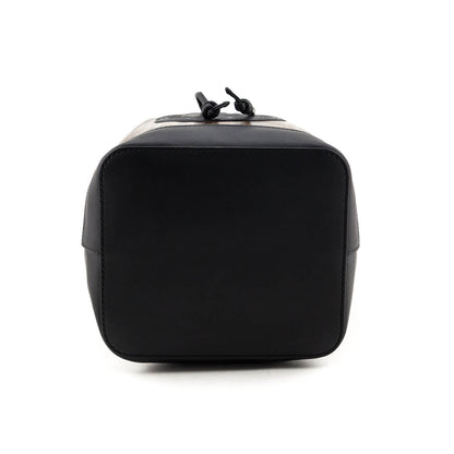 Fendi Black & Glazed Fabric FF 1974 Stamp Patch Small Mon Tresor Bucket Bag