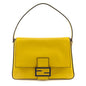 Fendi Chantilly & Black Vitello Flamingo Enamel Big Forever Mamma Baguette