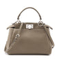 Fendi Tortora Nappa Mini Peekaboo Iconic Satchel