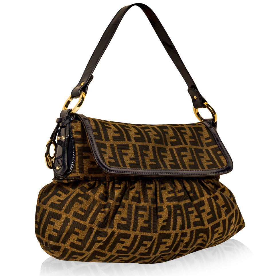 Fendi Luxury Canvas Red Shoulder Bag Style 59