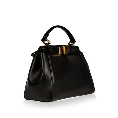 Fendi Peekaboo Leather Black Handbag Black