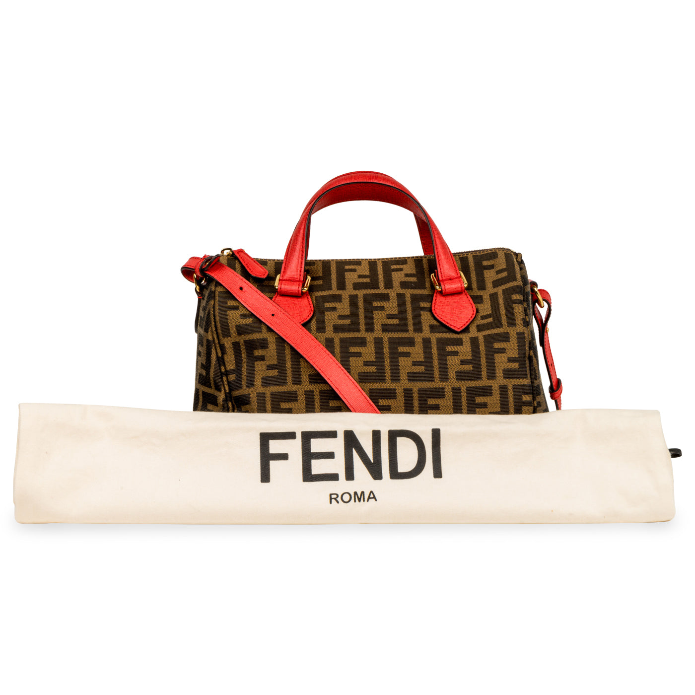 Fendi Luxury Zucca Red Handbag Style 8
