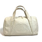 Chanel Boston Duffel bag A30899 leather Ivory CCCOCO Mark Chevron Vstitch Women d