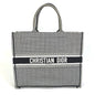 Dior Tote Bag canvas White / black Houndstooth Shoulder Bag Hound Tooth Embroidery Women